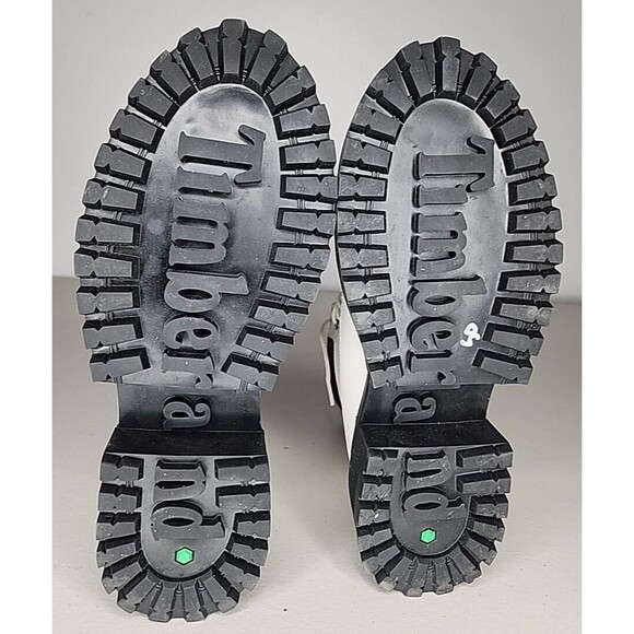 Timberland SKY 6 Inch Lace Up Platform Boots White Nubuck Size 9.5 Leather - Picture 9 of 11